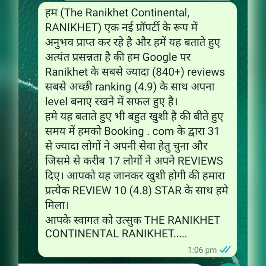 Отель The Ranikhet Continental Экстерьер фото